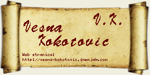 Vesna Kokotović vizit kartica